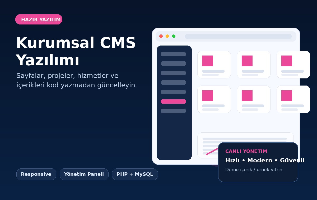 Kurumsal CMS Yazılımı